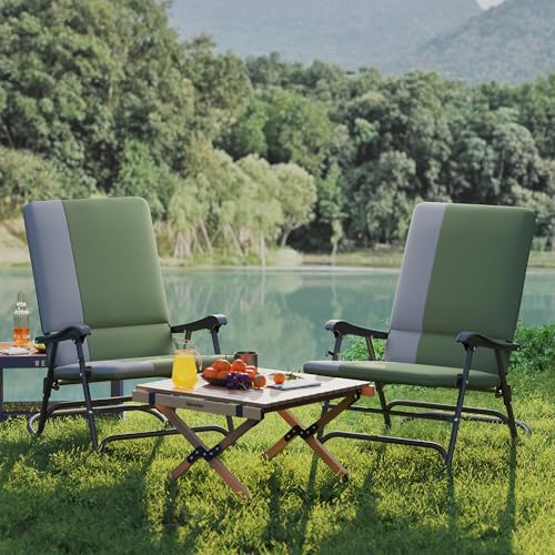 Oversized Folding Outdoor Rocking Chairs Set of 2 C7616