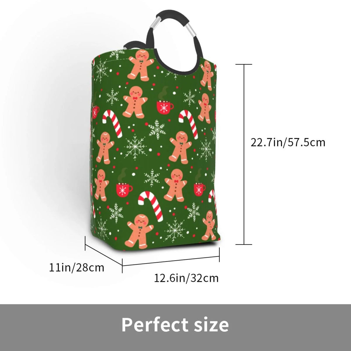 Collapsible Laundry Basket Hamper with Aluminum Handle, 50L N586