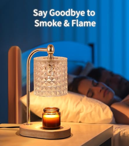 Gold Electric Candle Warmer Lamp with Timer and Dimmer Z68218