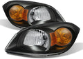Black Headlights HeadLamps Driver + Passenger Side T505811
