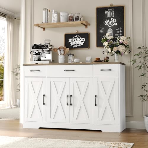 Ash Grey Buffet Sideboard Cabinet with Drawers S419686