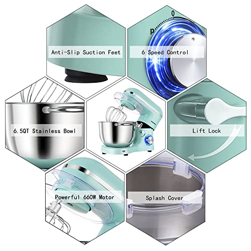 6.5-QT 660W 6-Speed Tilt-Head Stand Mixer Q93947