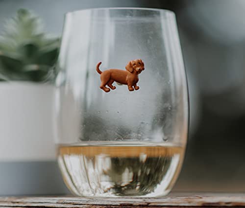 Set of 6 Dog Wine Charms for Stemless Glasses Y395259