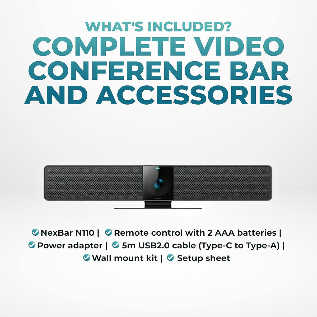 Video Conference System with Wide Angle Camera and Microphone E43161