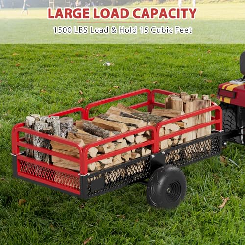 Heavy Duty Steel Dump Cart Utility Trailer with Removable Sides S627