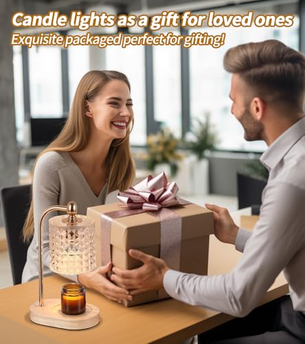 Gold Electric Candle Warmer Lamp with Timer and Dimmer Z68218