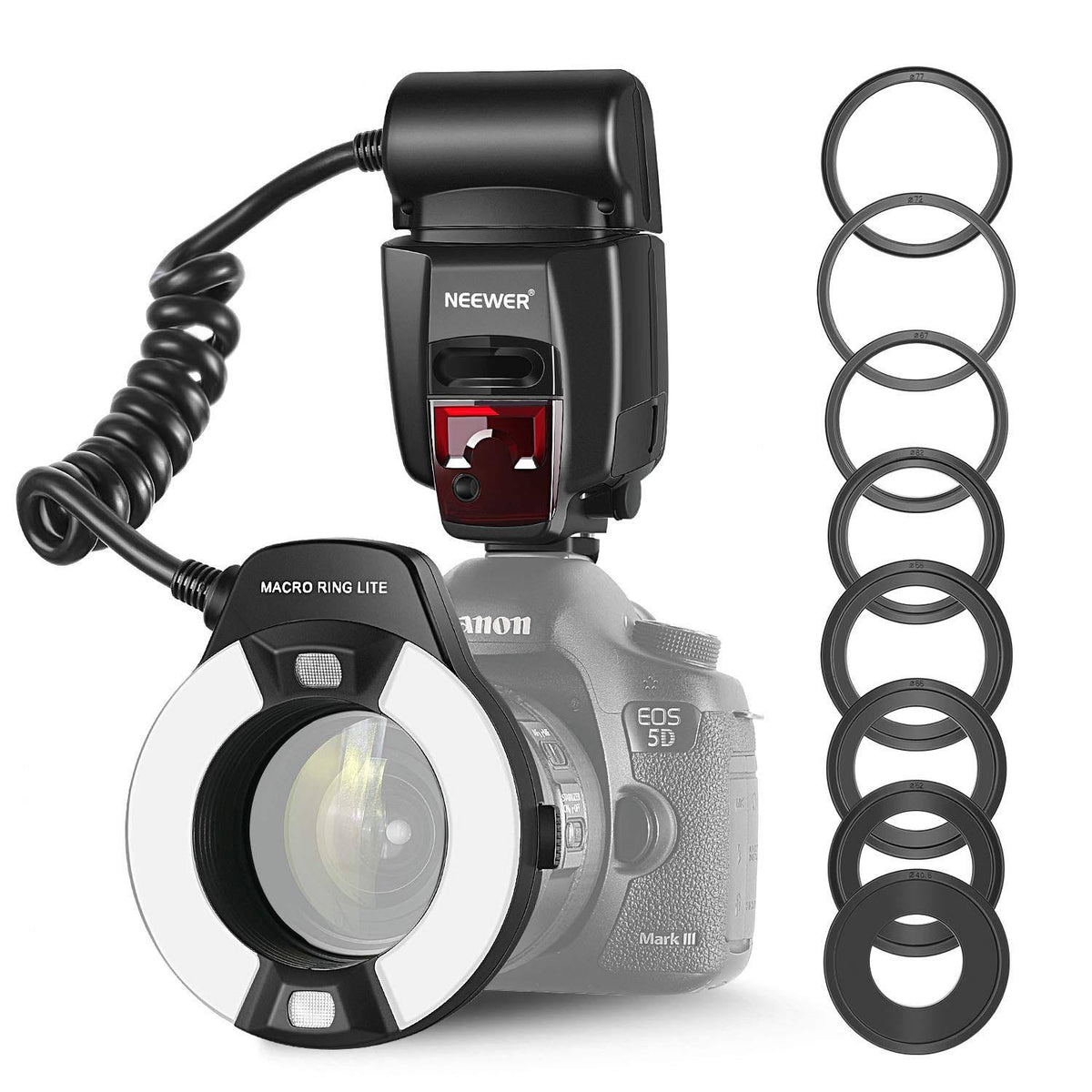 Macro TTL Ring Flash Light with LED AF Assist Lamp Z8960