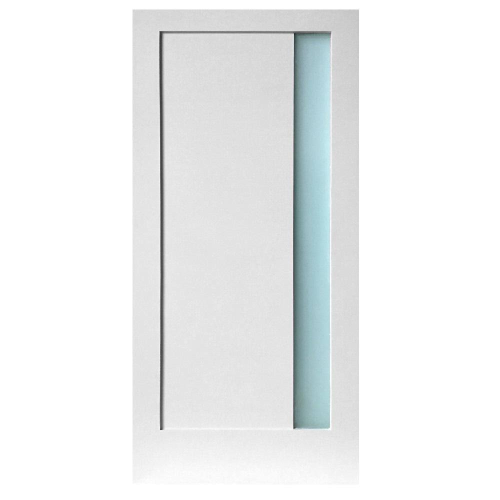 Satin Etch Glass Slab Door V1874