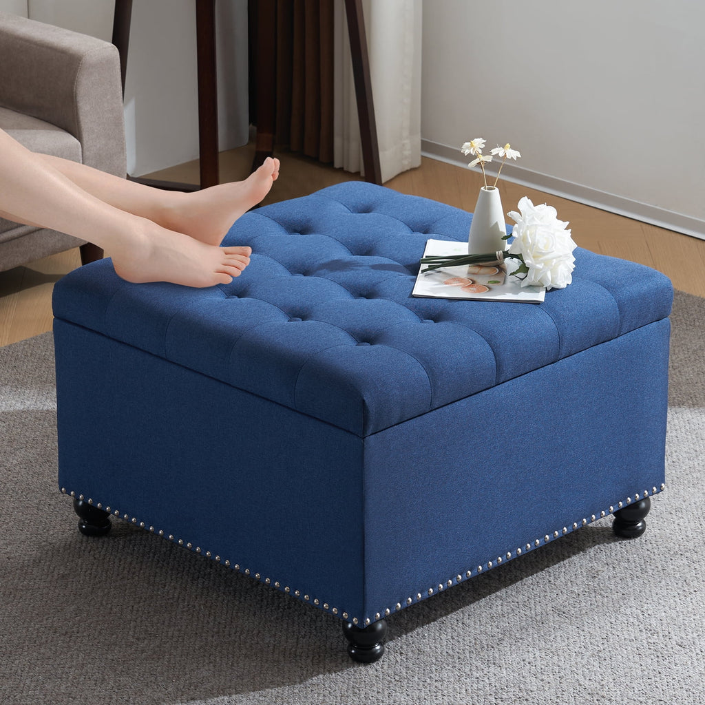 Large Upholstered Storage Ottoman Q718715