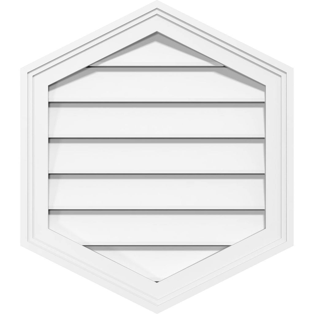 20x22W x 26x22H Vertical Peaked Surface Mount PVC Gable Vent J145320