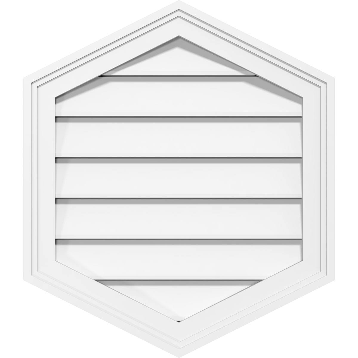 20x22W x 26x22H Vertical Peaked Surface Mount PVC Gable Vent J145320