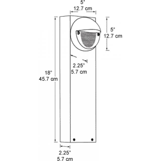 LED Bollard 18x22 Round 5W Neutral Bronze R8179