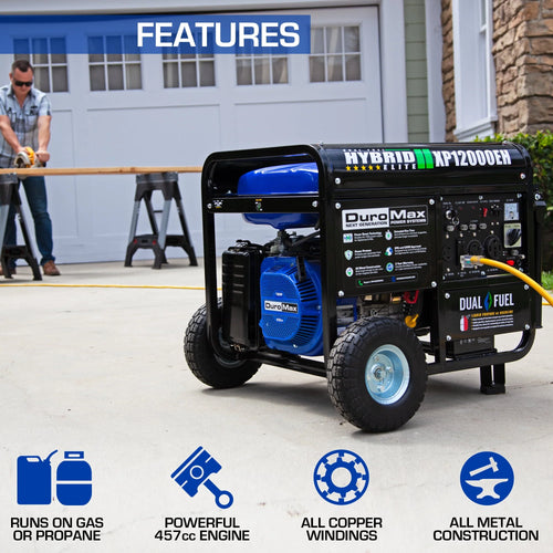 12,000 Watt Dual Fuel Portable Generator A947