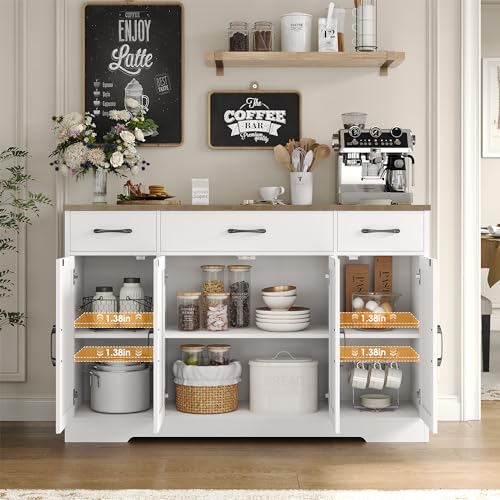 Ash Grey Buffet Sideboard Cabinet with Drawers S419686