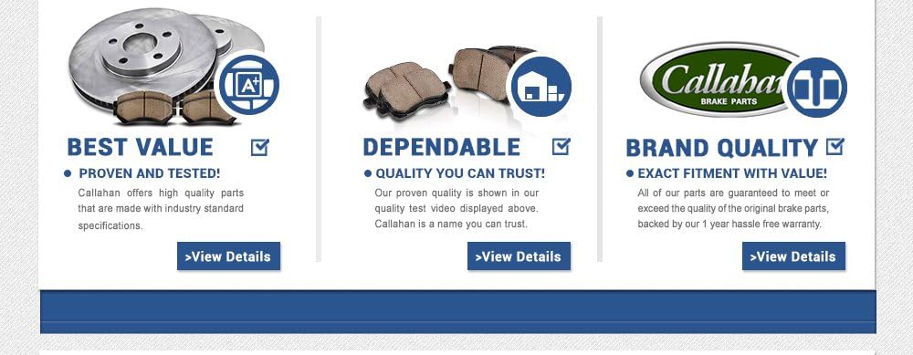 5 Lug Rotors + Ceramic Brake Pads + Clips O75839
