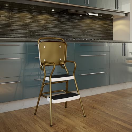 Black Chair and Step Stool C80866