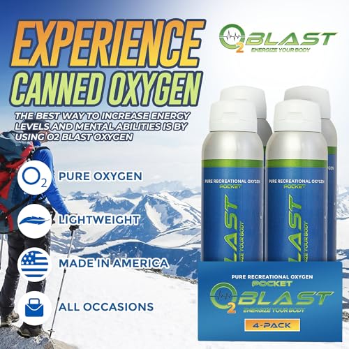 4 Pack Portable Canned Oxygen 4 Liter P81287