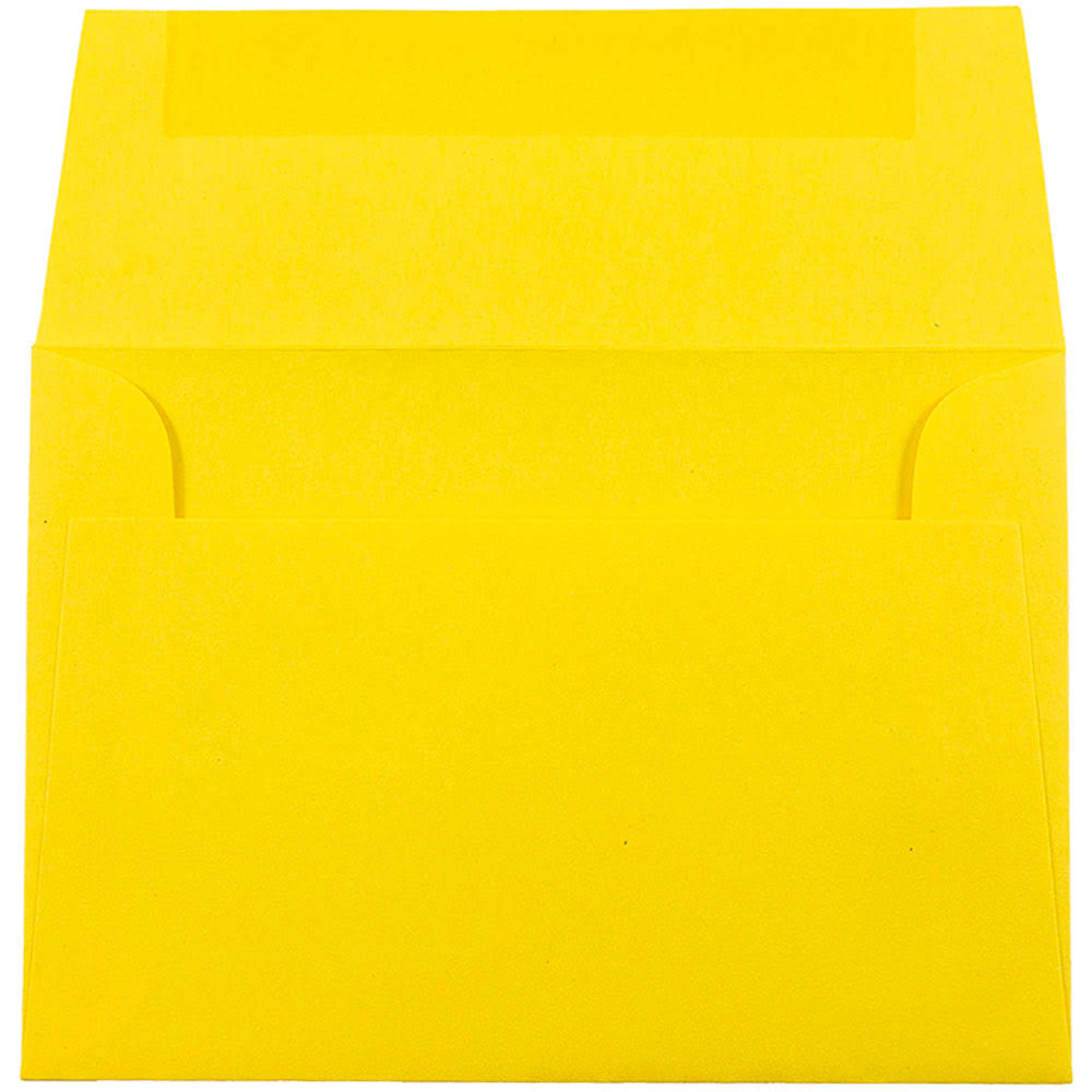 4Bar A1 Envelopes, 3 5/8 x 5 1/8, Brite Hue Yellow Recycled, 1000/Carton E391