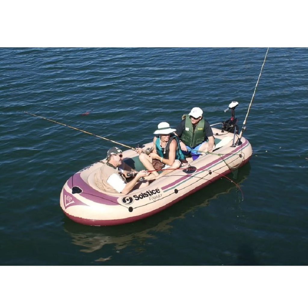 Beige and Brown 6 Person Inflatable Boat P997