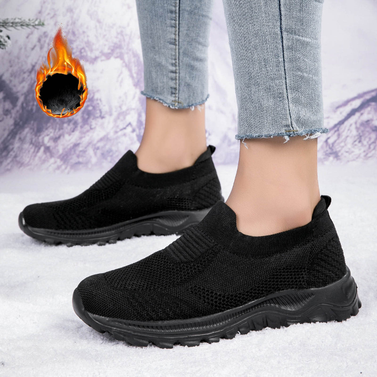 Fuzzy Snow Boots for Women Winter Boots B415