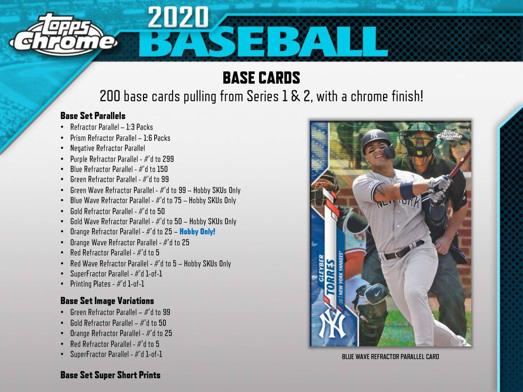 2020 Topps Chrome Baseball Jumbo Box V516