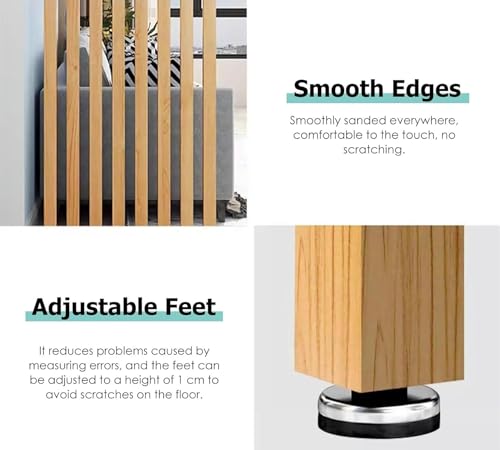 Wood Grain Screen Partition Post Aluminum Alloy P1408