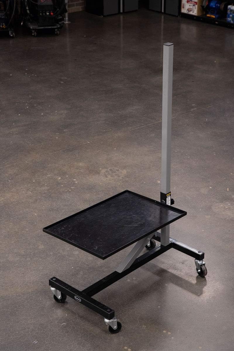 Rolling Shop Tray Tool Cart Steel 100Lb Capacity Adjustable Height N32357