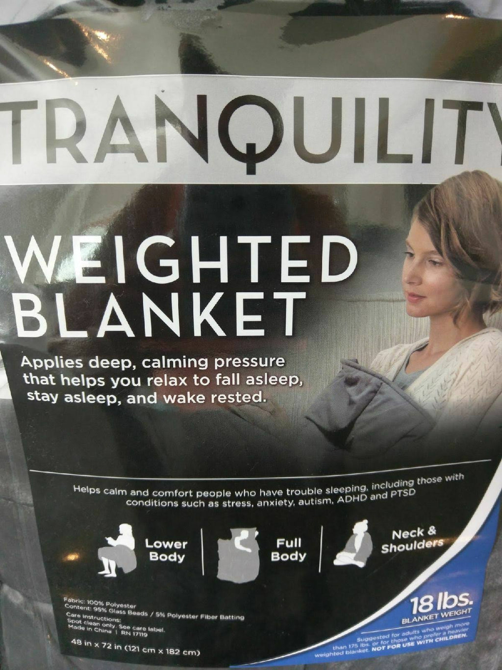 18 lbs Weighted Blanket with Washable Cover N6640