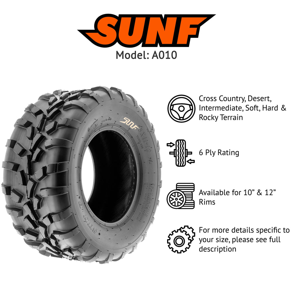 All Trail ATV UTV Tires 25x11-10 6 PR Pair of 2 Z30857