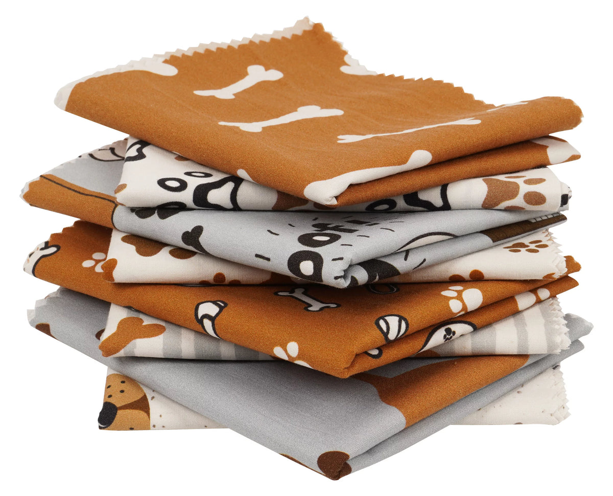 8 Pc 100% Cotton Pre-Cut Quilting Fabric Q1356