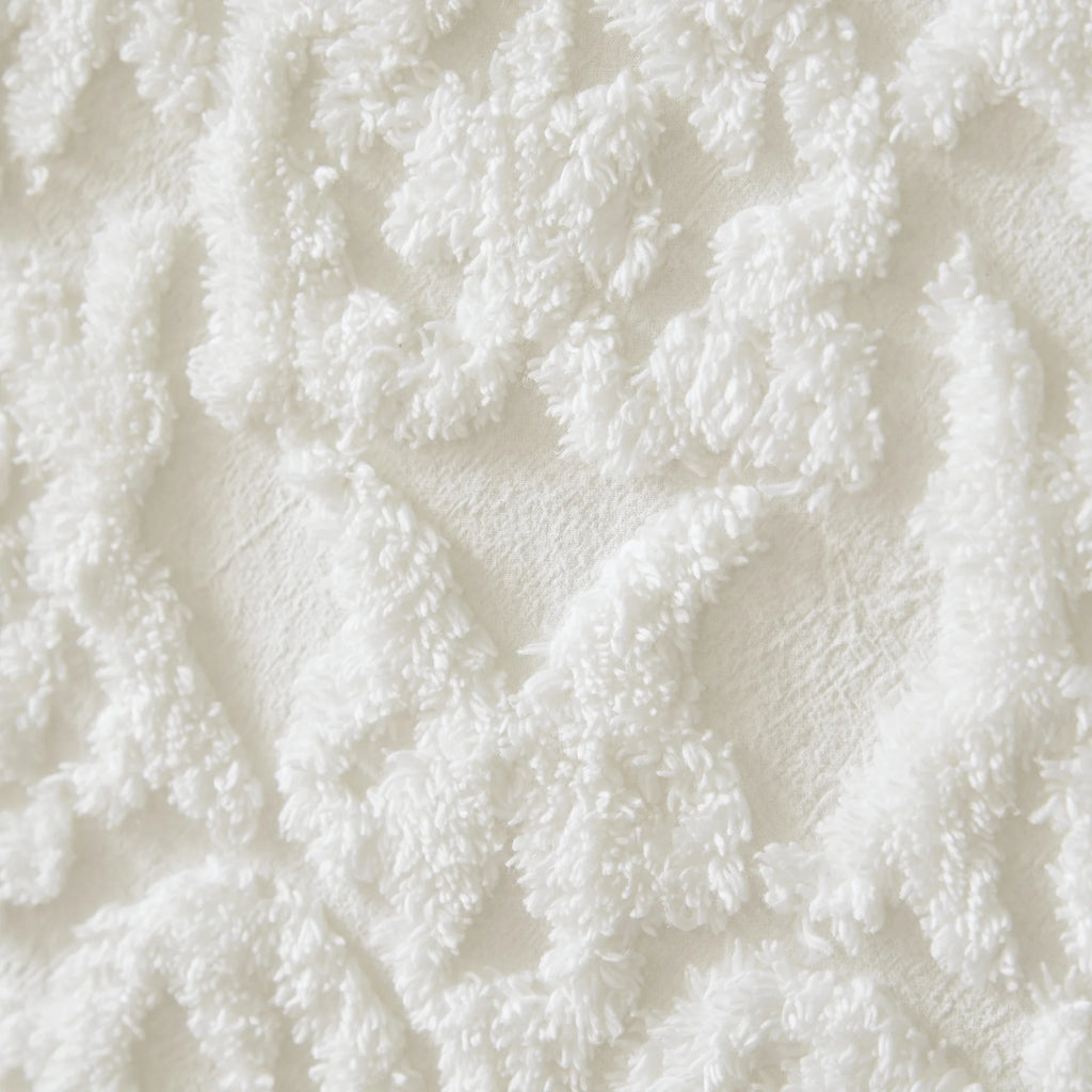 Off-White Chenille Tufted Throw, 50" x 60" A6928