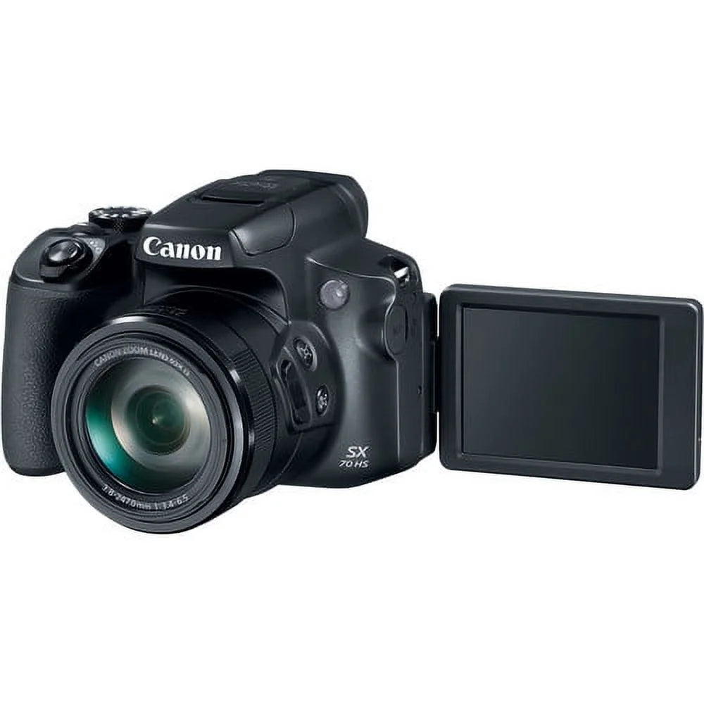 Canon Powershot SX70 20.3MP Digital Camera 65x Optical Zoom 4K Video 3-inch LCD Tilt Screen T205