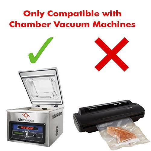Vacuum Chamber Pouches, 3 mil, 12x22 x 16x22, Pack of 500 D9054