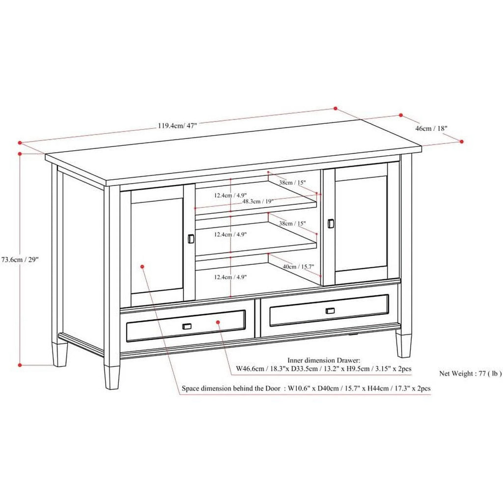 Rustic Wood TV Media Stand O361