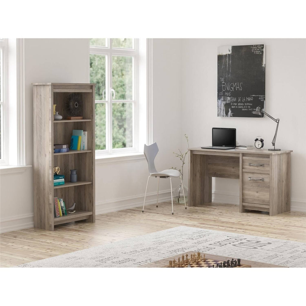 Ivory Oak 4 Shelf Bookcase X280
