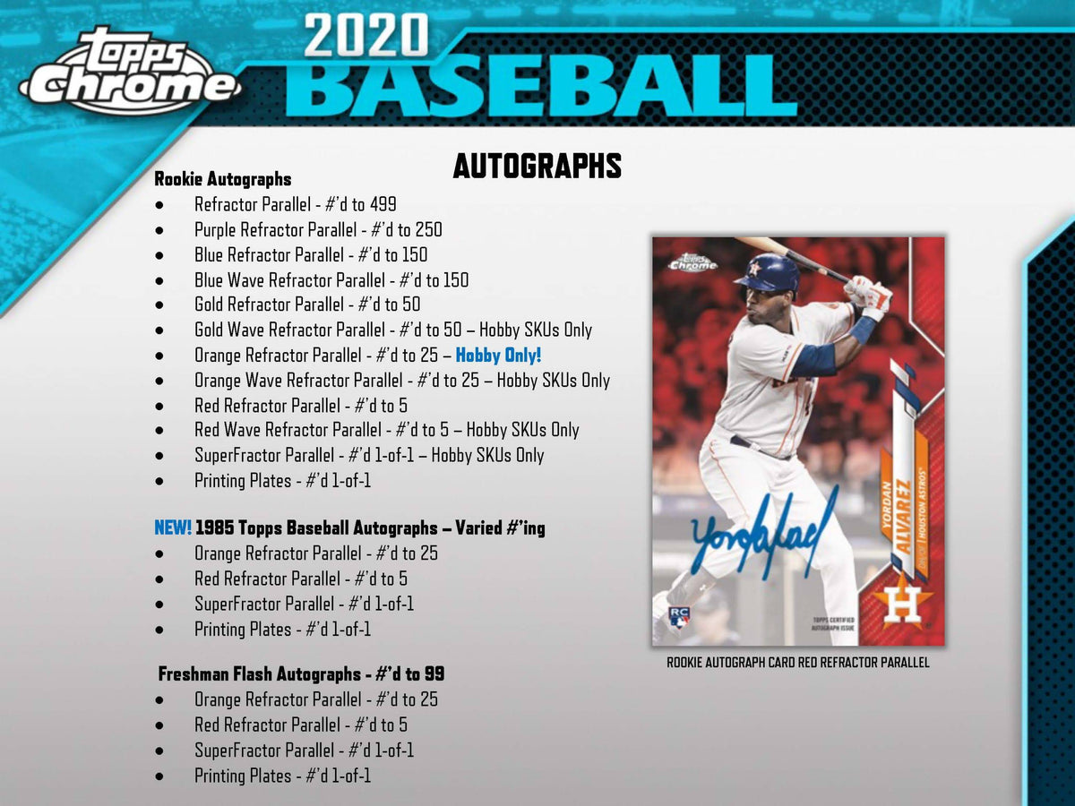 2020 Topps Chrome Baseball Jumbo Box V516