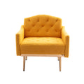 Mustard Teddy Accent Chair with Metal Feet Y21072