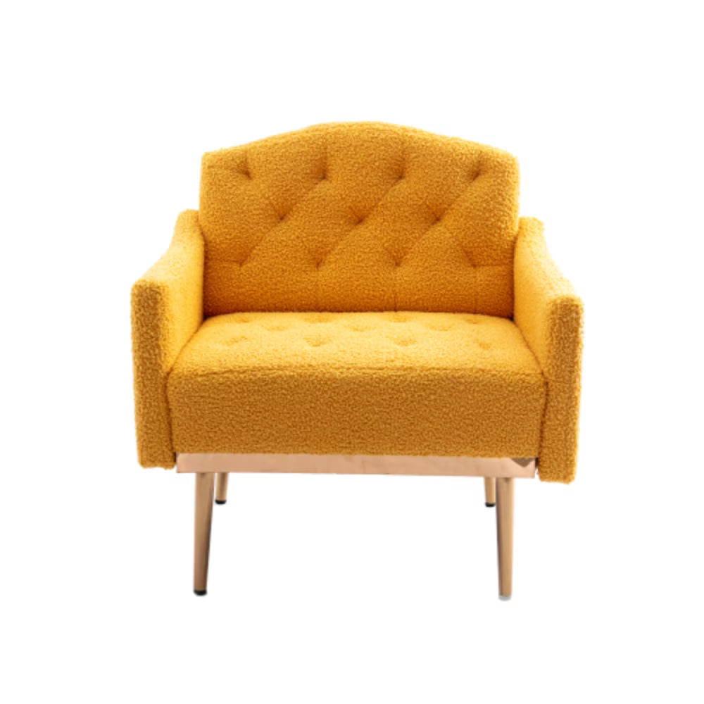 Mustard Teddy Accent Chair with Metal Feet Y21072
