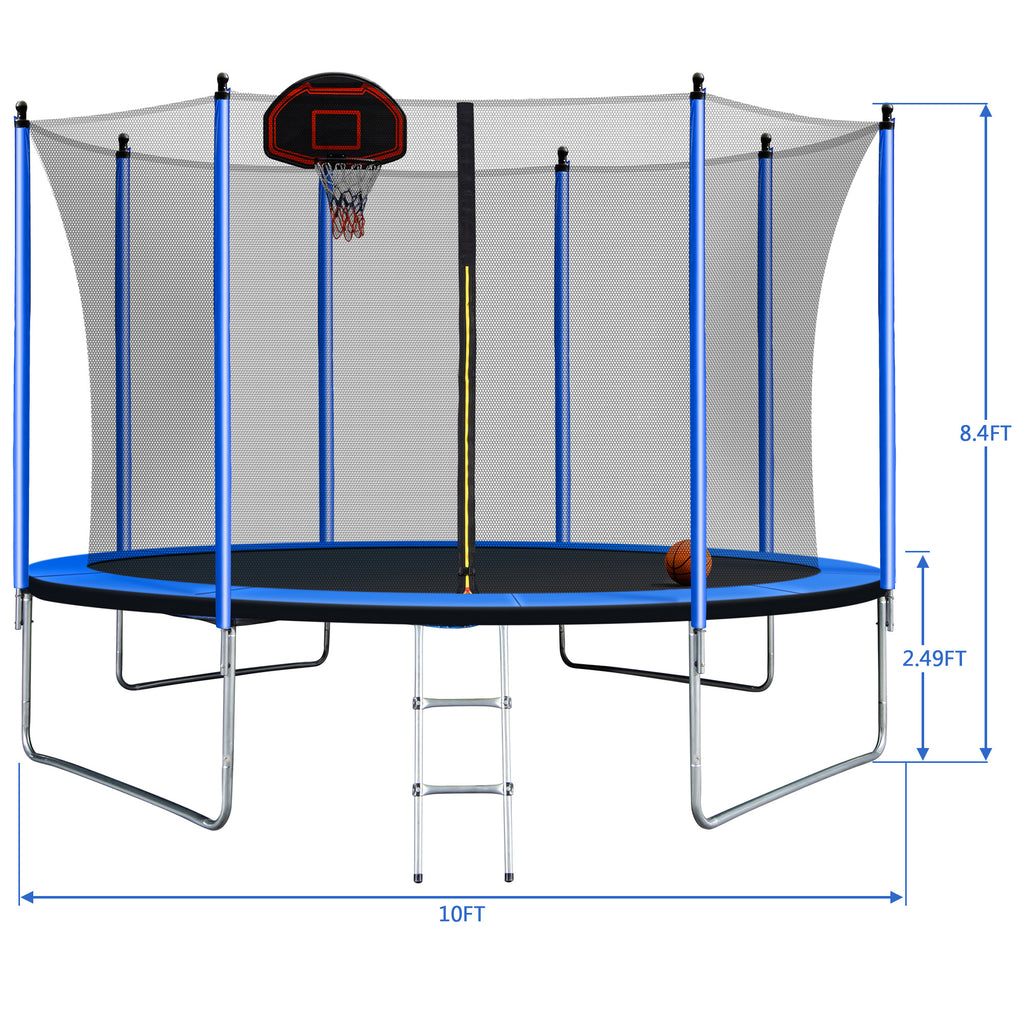 10FT Trampoline with Basketball Hoop R3111