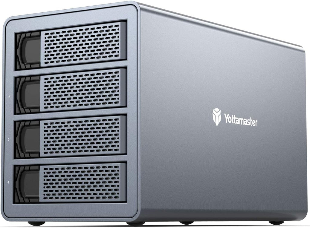 4 Bay Hard Drive Enclosure Aluminum Alloy USB3.0 to SATA3.0 External HDD SSD Storage Enclosure X7312