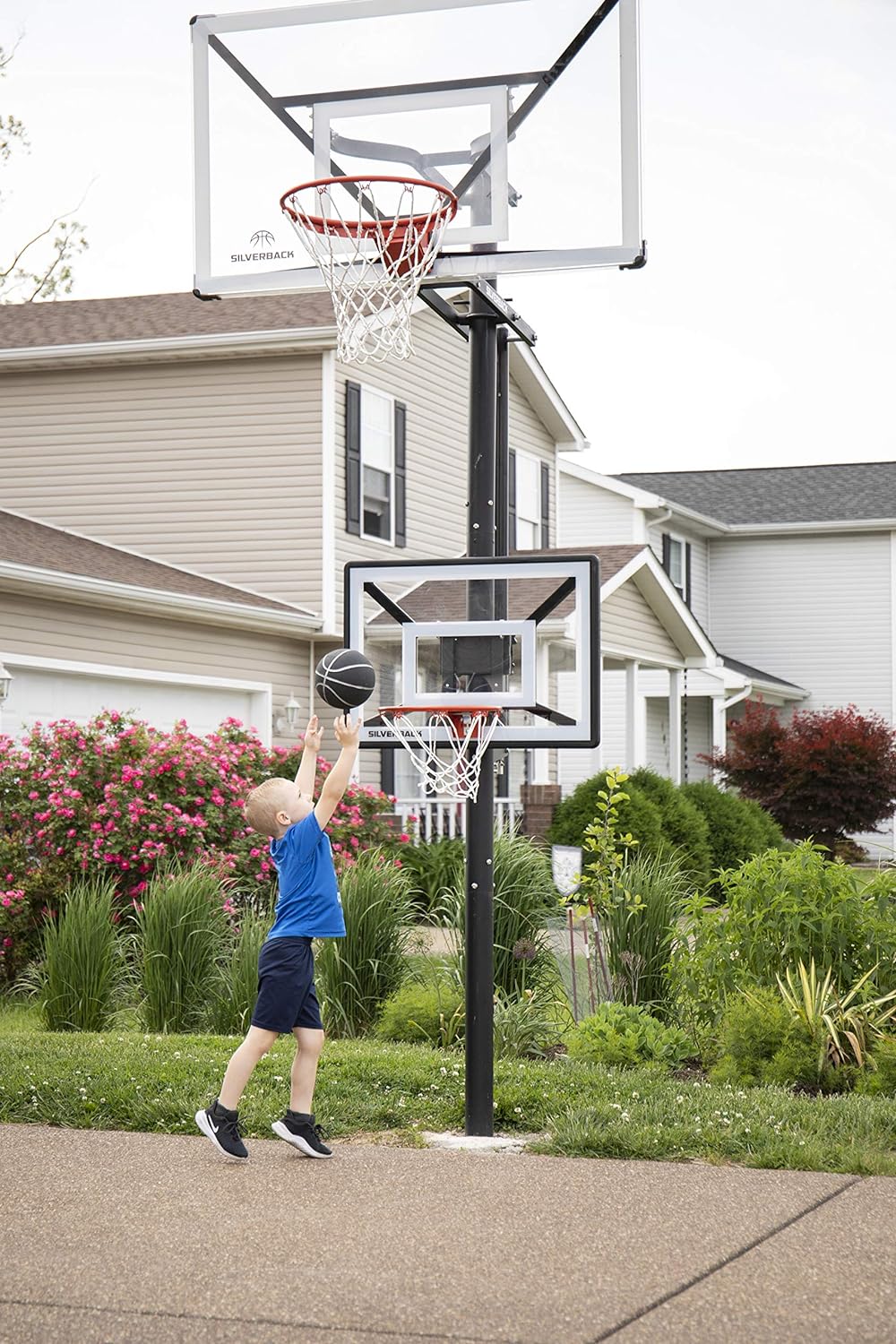 Youth Basketball Hoop with Mounting Technology, Black N688