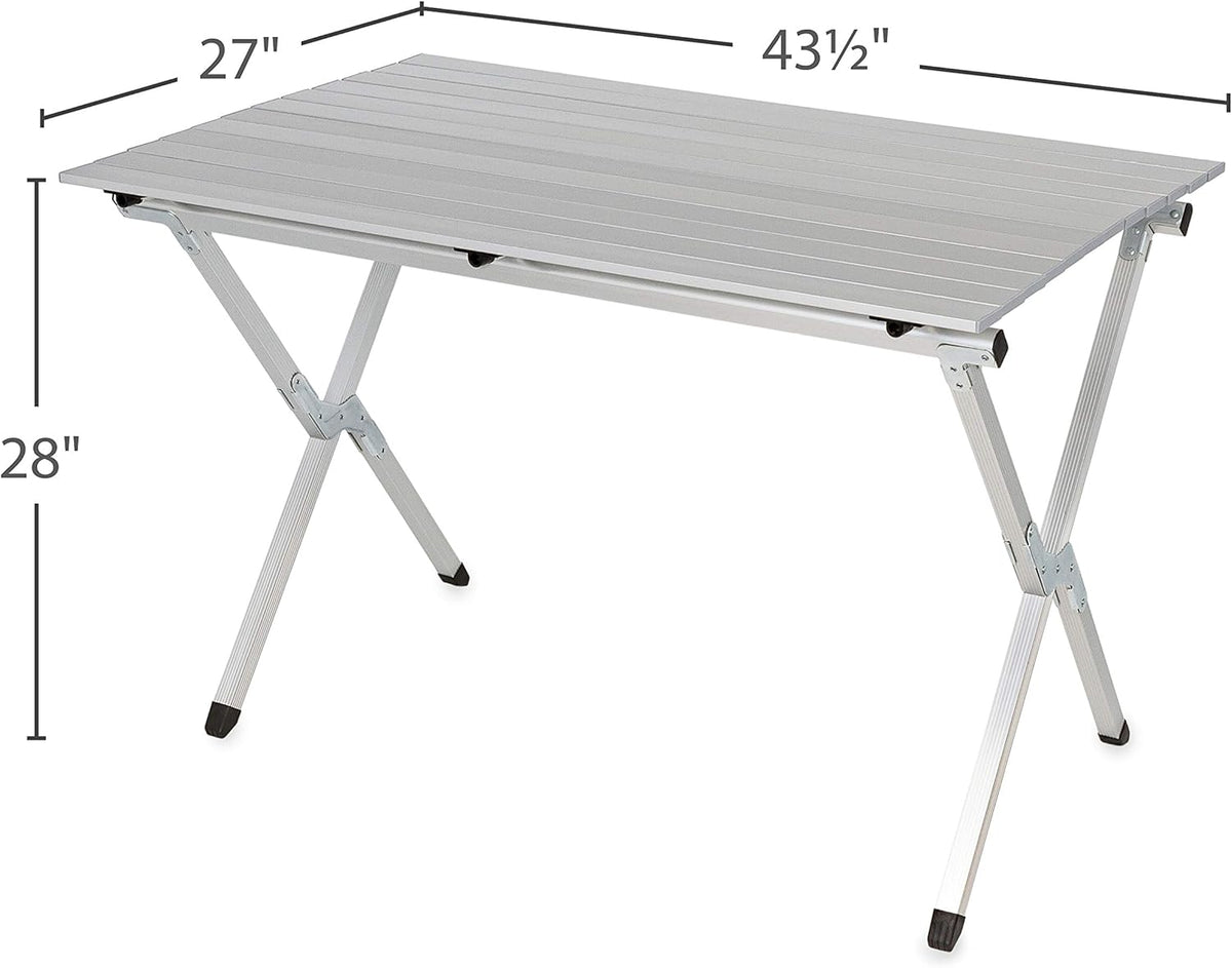 Aluminum Roll-Up Campsite Table with Carrying Bag F75261