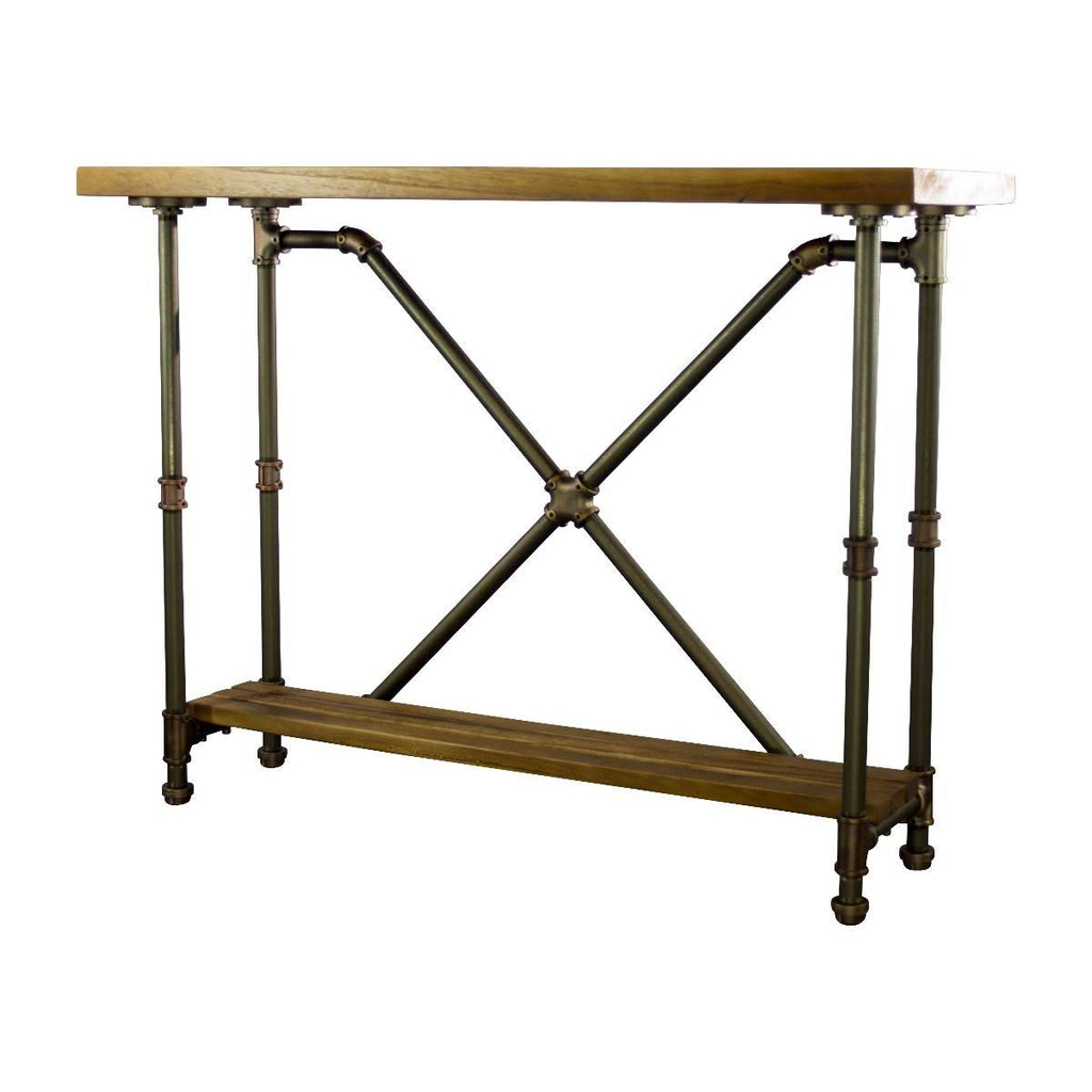 Bronze Industrial Console Table A331134