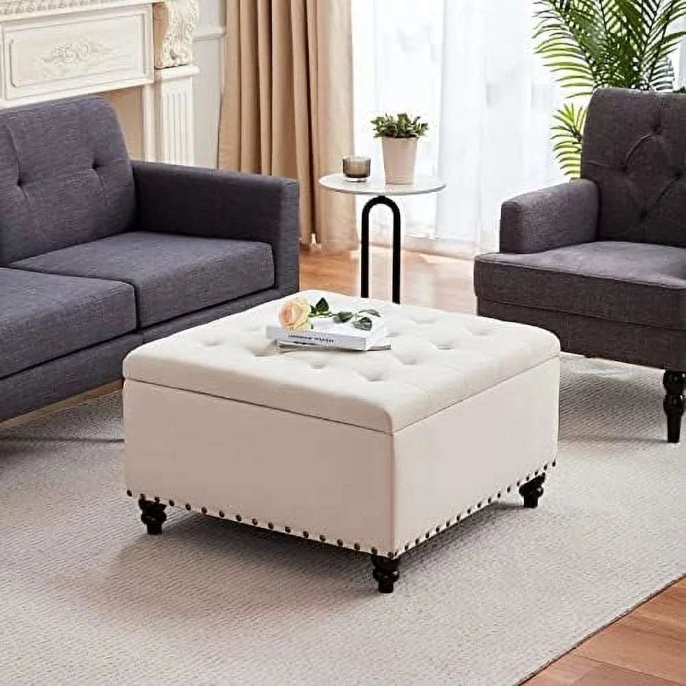 Square Tufted Ottoman F936427