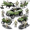 78-in-1 Army Men Toys Set with Military Truck Helicopter Kayak Boat Motorcycle Action Figures V264