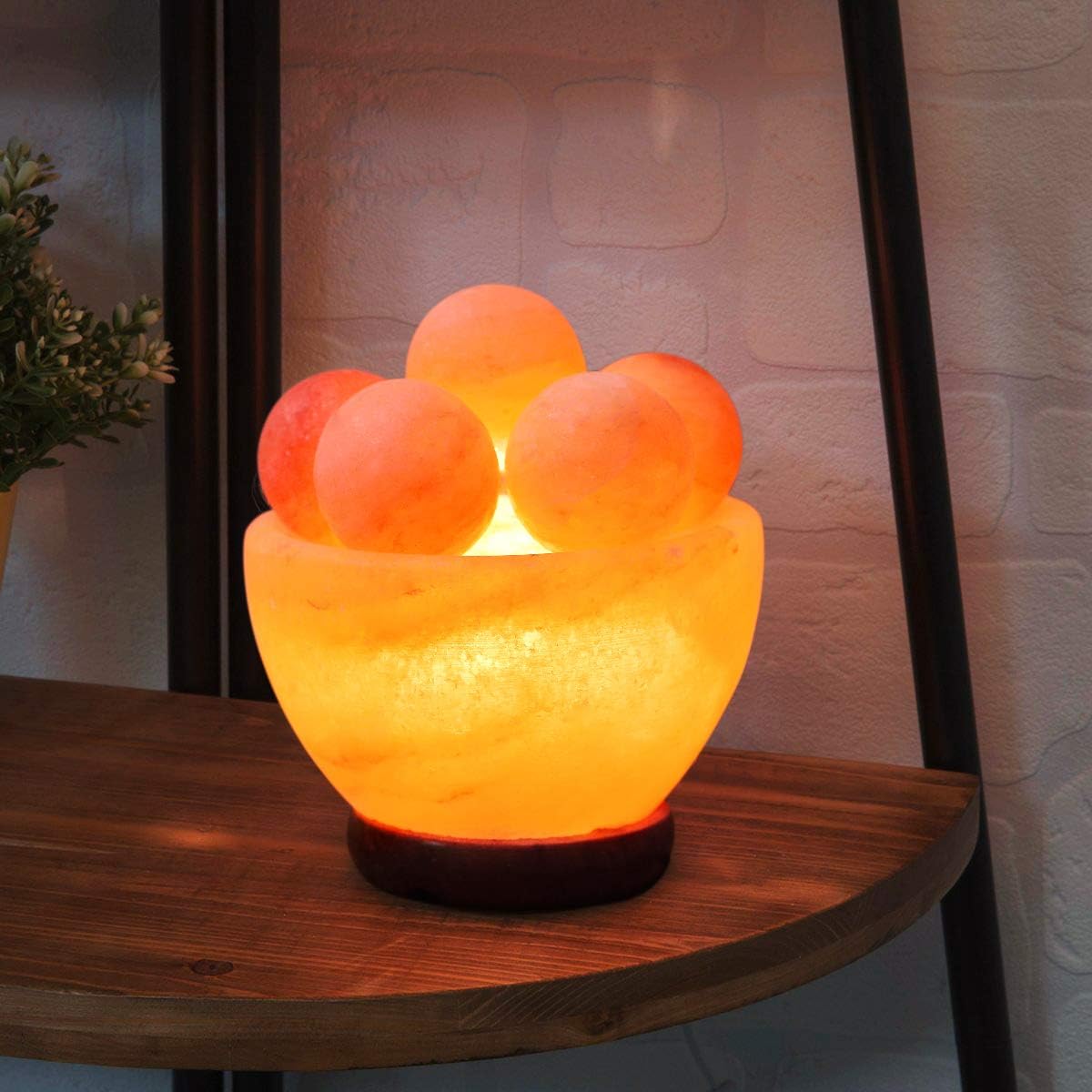 6 inches 8 lbs. Himalayan Salt Lamp with Dimmer Switch and Extra Bulb D145282
