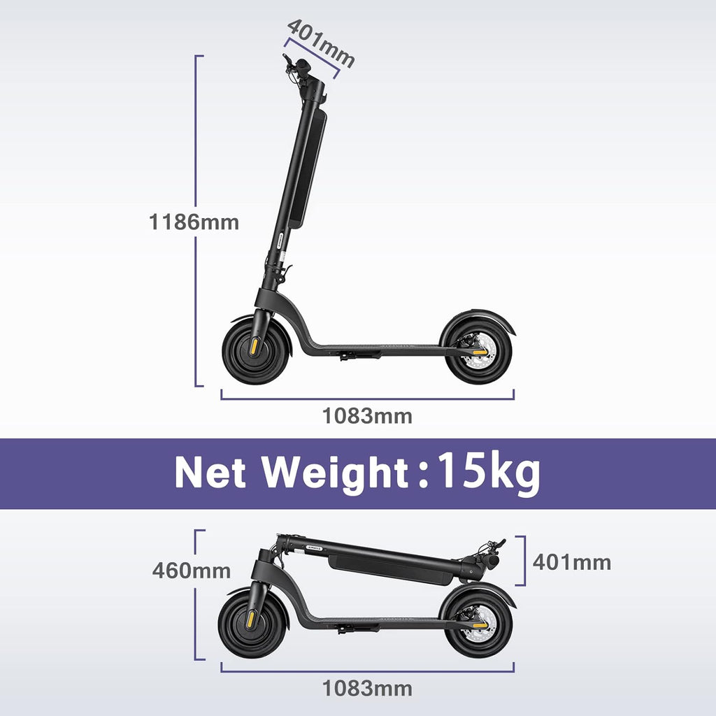 Electric Kick Scooter, 10" Solid Tires, Foldable N388653