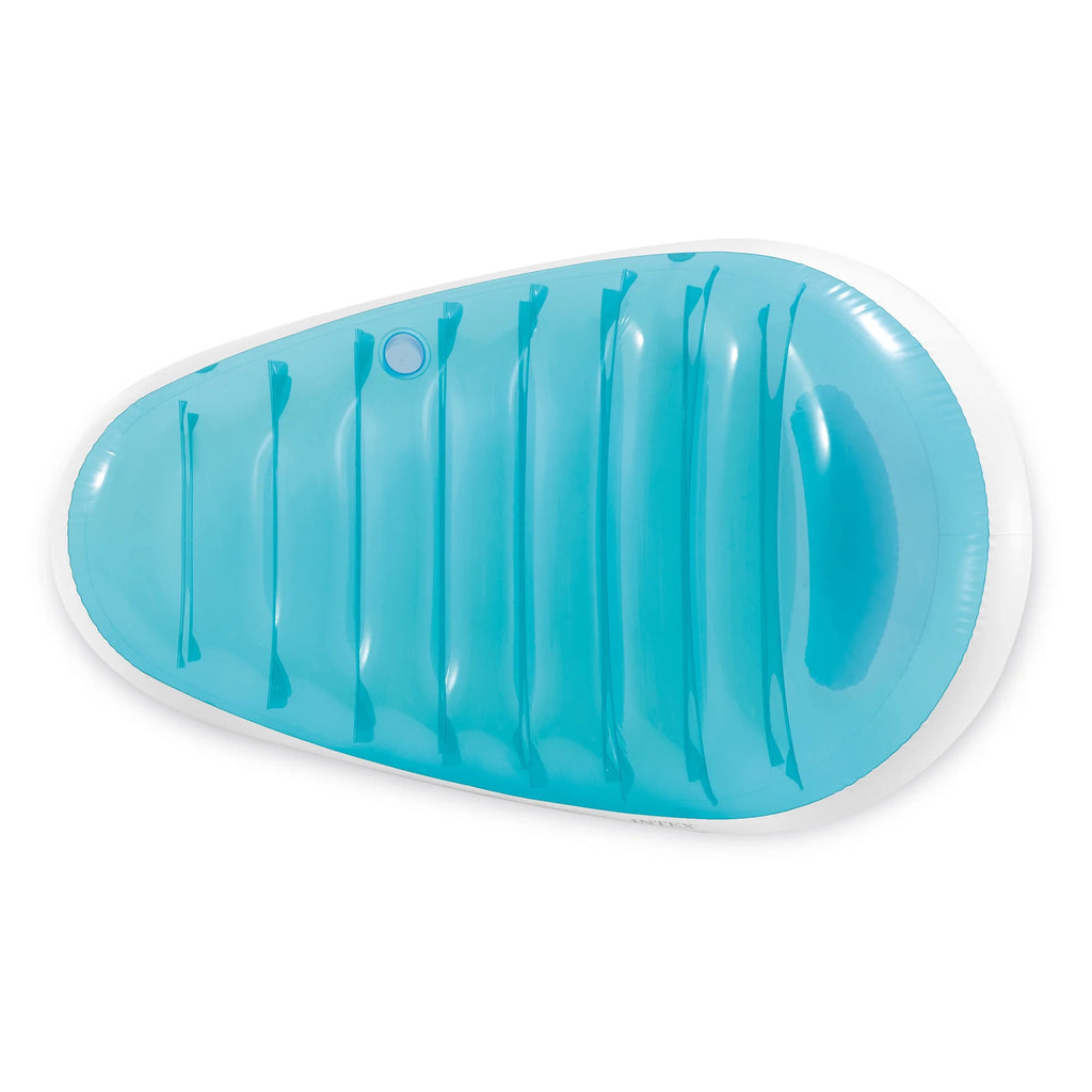 Blue & White Pool Float Lounger with Cupholder E259577