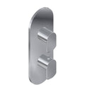 Polished Chrome Round 2-Hole Trim Plate with Phase Handles B75262