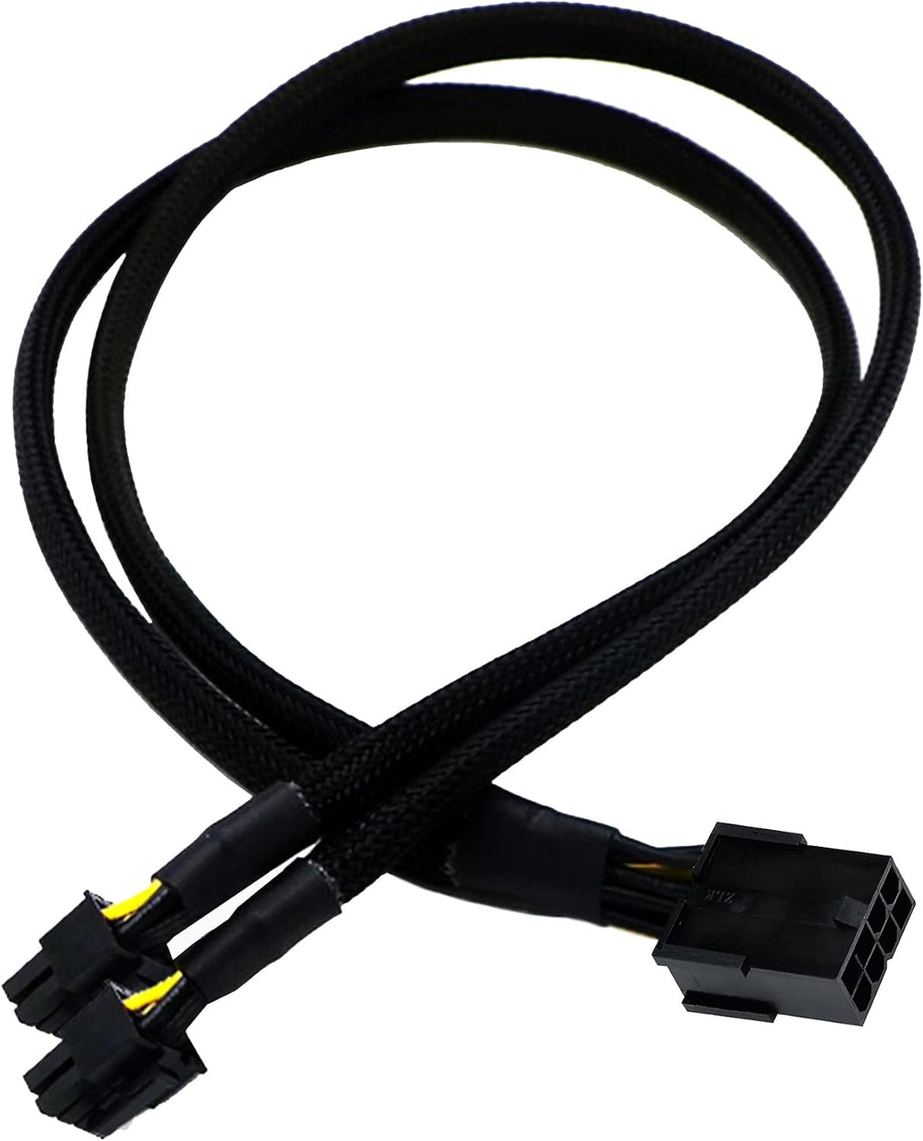 16 AWG PCI-e 8 Pin Female to Dual 8(6+2) Pin Male Sleeved Splitter Power Extension Cable 20 inches (4 Pack) Y3185
